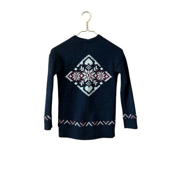 Abercrombie Kids Button Down navy blue Cardigan Sweater knit sz 9/10 - Picture 2 of 9